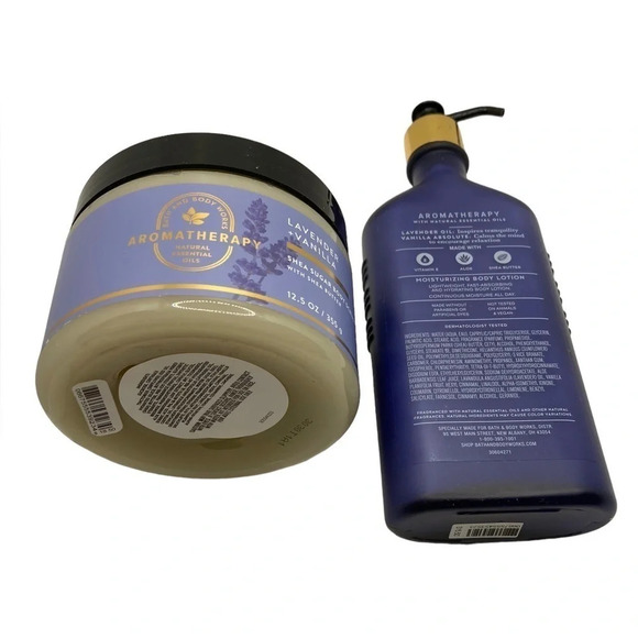 B&BW Lot of Lavender & Vanilla Shea Sugar Body Scrub & Moisturizing Body Lotion - Picture 3 of 3
